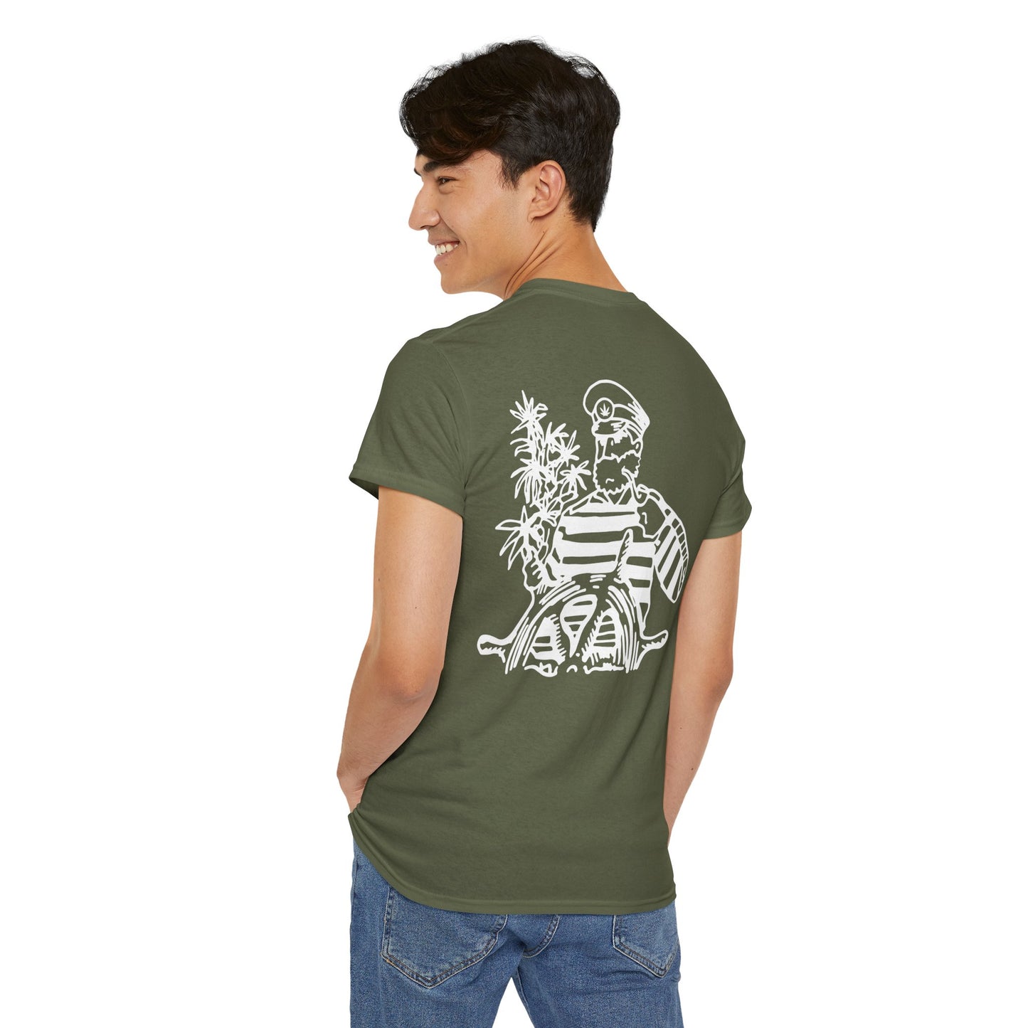 t-shirt--vert-militaire--porte