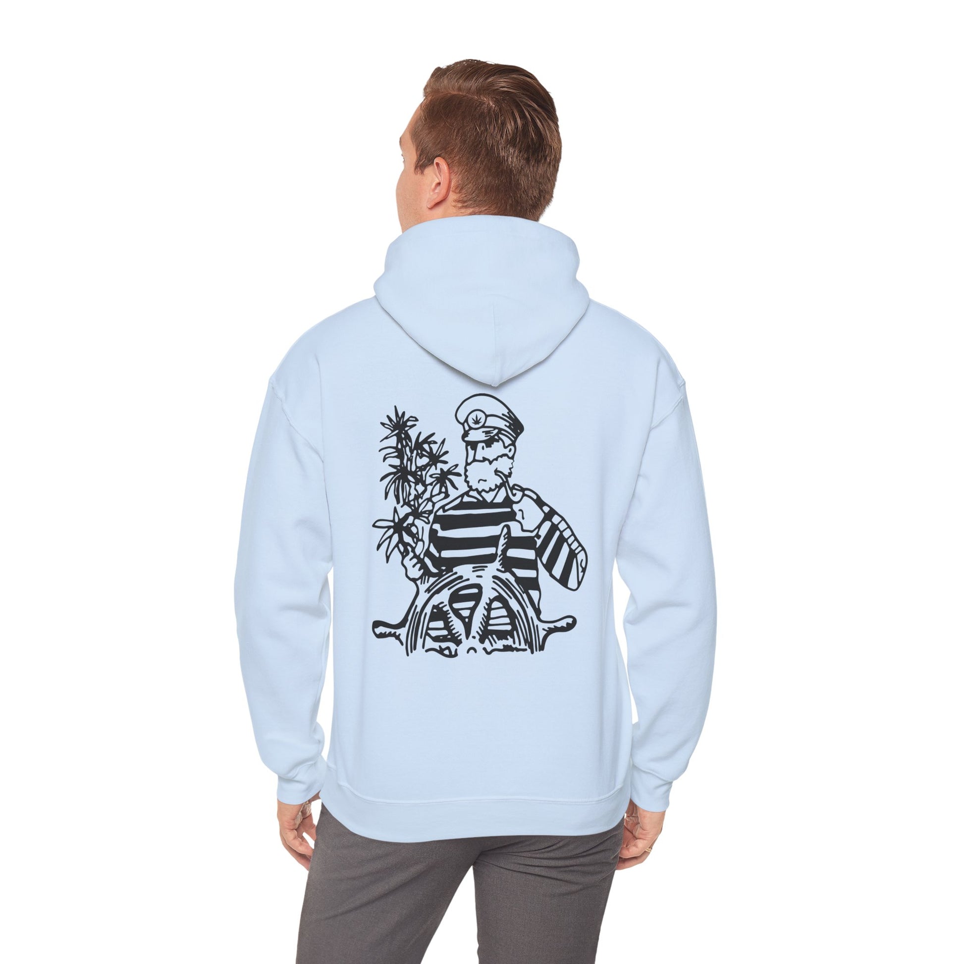 hoodie--bleu-clair--porte-dos